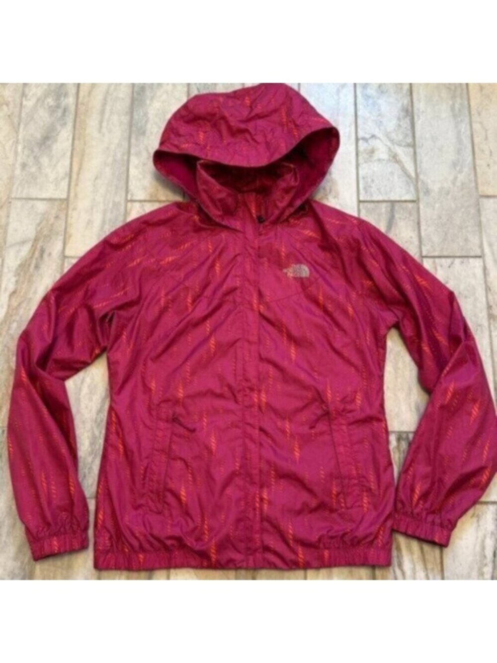 The North Face women's small pink/orange lined Windbreaker jacket
